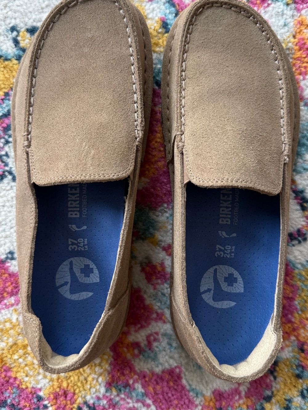 NEW Birkenstock Utti Taupe Suede Slip-On Loafers Women's 6.5 UK 37